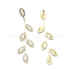 Boucles d'oreilles pendantes longues en zircone cubique transparente et strass en cristal&nbsp;EJEW-C037-06C-LG