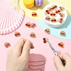 20шт 2 цвета подвески из сплава со стразами ALRI-CJ0001-08