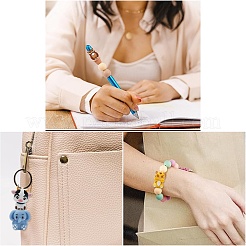 15 шт. 15 стиля фокусных бусин из пищевого силикона для животных&nbsp;SIL-CJ0002-74