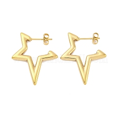 Серьги-гвоздики в форме звезды из нержавеющей стали 304&nbsp;EJEW-B108-17G