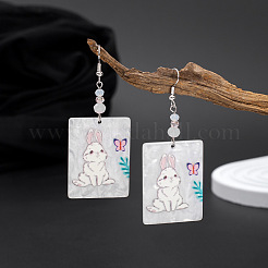 Пасхальные серьги-подвески из акрила и стекла&nbsp;FS-WG4FCF9-01