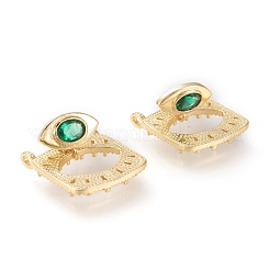 Кулон с кубическим цирконием из латуни ZIRC-K086-21G