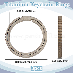 3 шт. разъемные кольца для ключей из титанового сплава&nbsp;FIND-BBC0003-95