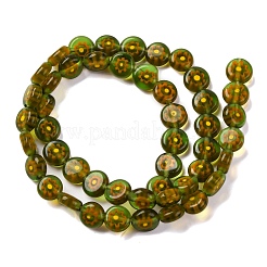 Chapelets de perles vernissées de millefiori manuelles&nbsp;LAMP-G164-12E