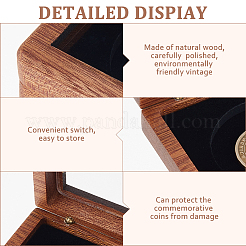 Caja de madera para monedas conmemorativas&nbsp;CON-WH0107-36A