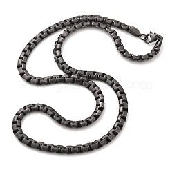 Ожерелья из нержавеющей стали 304 с цепочкой-коробкой для женщин и мужчин NJEW-A033-05AS