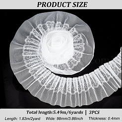 Отделка из полиэстера с оборками&nbsp;DIY-WH0320-45