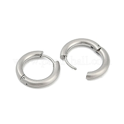Серьги-кольца huggie hoop из матовой нержавеющей стали 304 EJEW-C096-32D-P