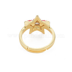 Регулируемые латунные кольца с микропаве&nbsp;RJEW-S044-166-NF