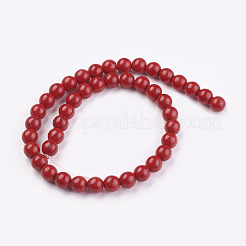 Синтетических нитей бирюзовые бусы TURQ-G106-10mm-02H