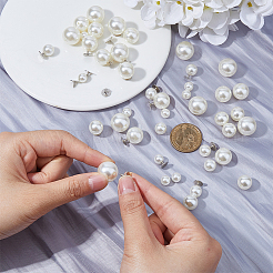 100 rivet en plastique imitation perle&nbsp;DIY-FH0007-05