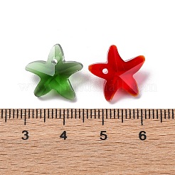 100шт 10 цвета стеклянные подвески&nbsp;AJEW-H154-08E