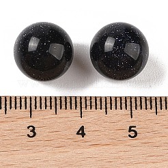 合成ブルーゴールドストーン 穴なし球形ビーズ  ラウンド  12mm&nbsp;G-K353-04B-26