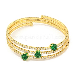 Bracelets en laiton plaqué en rack&nbsp;BJEW-B110-01G