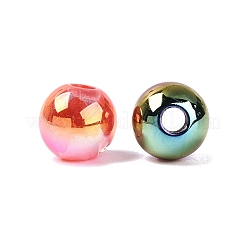 Perles de résine opaque bicolores à placage UV&nbsp;RESI-Q233-10MM-01