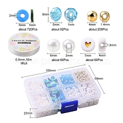 Kit de fabrication de bracelets de lettres et de perles d'imitation et de perles heishi&nbsp;DIY-YW0005-23C
