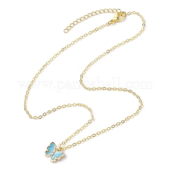 Colliers à pendentif papillon en alliage émaillé&nbsp;NJEW-JN05143