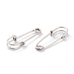 真鍮製ブローチパーツ  キルトピン  長持ちメッキ  プラチナ  30x10.5x3.5mm  ピン：1mm&nbsp;KK-A149-15P