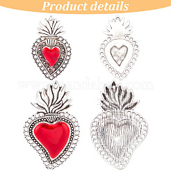 20шт 4 стиля подвески из сплава с эмалью&nbsp;ENAM-GO0001-02