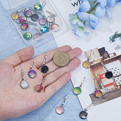 Акриловые застежки-молнии из рыбьей чешуи HJEW-DC00004