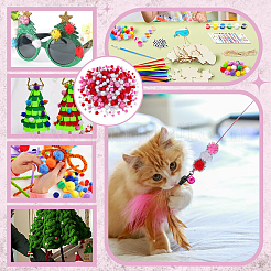 825 шт. 15 стиля кукольный поделки своими руками помпон пряжа помпон шарики&nbsp;DIY-GA0008-35