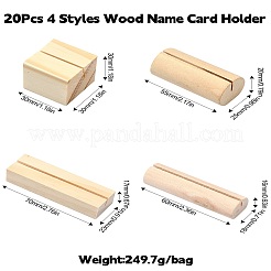 20шт. 4-х стилистический держатель для именных карточек из дерева&nbsp;AJEW-CJ0001-43