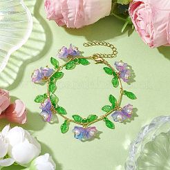 Braccialetti con ciondoli in vetro e acrilico&nbsp;BJEW-JB10443-02