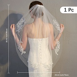 Veli da sposa in rete di poliestere&nbsp;AJEW-WH20067-069