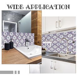 5 шт. квадратная мозаика из стекла для настенных украшений AJEW-AR0001-28