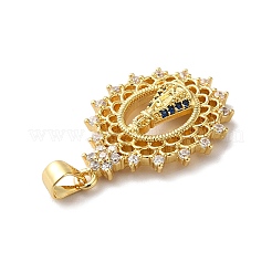 Покрытие стойки латунь микропаве прозрачные подвески из кубического циркония&nbsp;KK-F853-04G