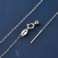 925 регулируемое ожерелье из стерлингового серебра с цепочкой-кабелем для женщин&nbsp;NJEW-U030-01S-01