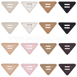 16 шт. 8-х цветные пуговицы из искусственной кожи с 2 отверстиями&nbsp;BUTT-CL0001-03