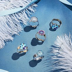 20 шт. 2-х цветные регулируемые кольца из нержавеющей стали 304 STAS-UN0031-51