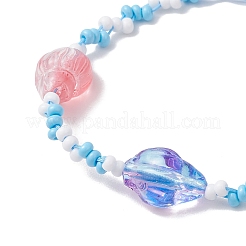 Регулируемые браслеты из нейлонового шнура с плетеными бусинами&nbsp;BJEW-MZ00169-04