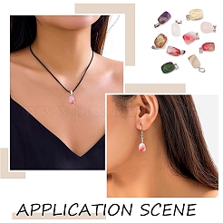 10шт подвески из натуральных и синтетических смешанных драгоценных камней&nbsp;G-YW0002-25