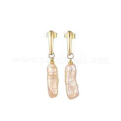 Ohrstecker aus Edelstahl 304 mit natürlichen Barock-Keshi-Perlen&nbsp;EJEW-JE07339