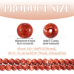 1 brin de perles de verre peintes à la cuisson&nbsp;DGLA-TADJ0001-01C