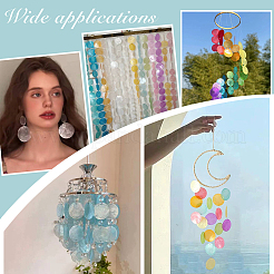 120 шт. подвески-диски из натуральной ракушки капиз&nbsp;FIND-GA0007-97