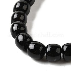 Бусины из натурального черного агата (окрашенные и нагретые) G-U023-B01-03