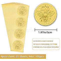 Adesivi in plastica autoadesivi in lamina d'oro goffrata&nbsp;DIY-WH0211-112