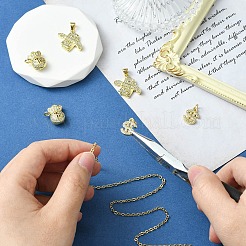 6 шт. 3 стиля латунные подвески с микропаве и кубическим цирконием&nbsp;KK-CJ0002-92