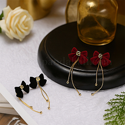 4 пара сережек-гвоздиков из сплава 2 цветов&nbsp;EJEW-GO0002-19