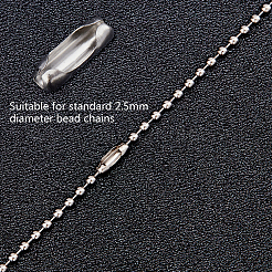 304ステンレスネックレス作り  304ステンレススチールボールチェーン  ステンレス鋼色  23.6インチ（60cm）  2.5mm  30個/箱&nbsp;IFIN-UN0001-01