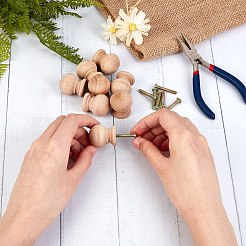 Poignées de tiroir de boîte à bijoux en bois&nbsp;FIND-WH0051-88B