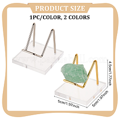 2шт 2 цвета квадратные прозрачные акриловые минеральные хрустальные подставки ODIS-FG0001-60A