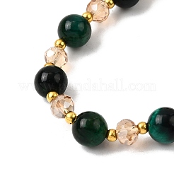 Браслеты из окрашенных натуральных бусин тигрового глаза&nbsp;FS-WGE9EC2-03