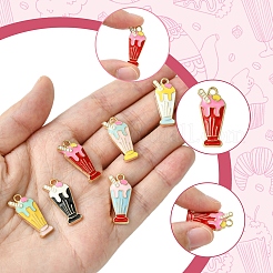 24шт 6 цвета сплава эмалевые подвески ENAM-FS0001-92