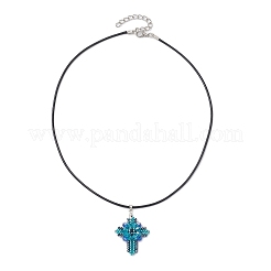 Ожерелья с подвесками из прозрачного гальванического стекла&nbsp;NJEW-MZ00040-04