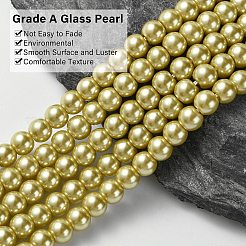 Экологичные нити жемчужных бусин из окрашенного стекла HY-A008-6mm-RB110