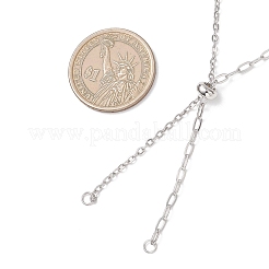 Изготовление слайдера для ожерелья с цепочкой-скрепкой из нержавеющей стали 304&nbsp;AJEW-JB01529